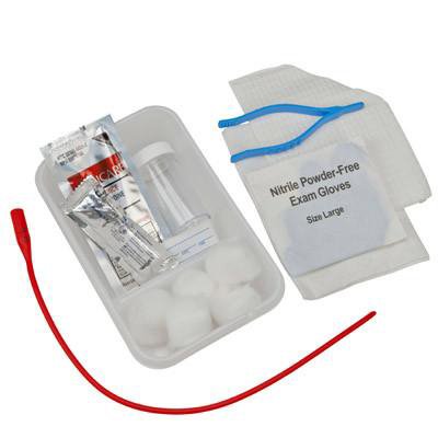 Picture of Intermittent Catheter Tray Curity™ Open System / Urethral 16 Fr. Without Balloon Red Rubber3215-