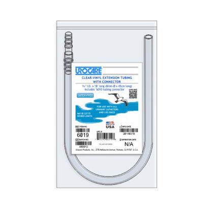 Picture of Extension Tube Urocare® 0.31 I.D. x 18 Inch Long, Clear-Vinyl, NonSterile, NonDEHP6019
