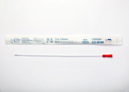 Picture of Urethral Catheter Cure Catheter™ Coude Tip Uncoated PVC 18 Fr. 16 InchM18C