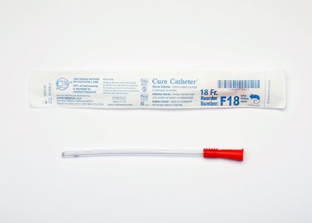 Picture of Urethral Catheter Cure Catheter™ Straight Tip Uncoated PVC 18 Fr. 6 InchF18
