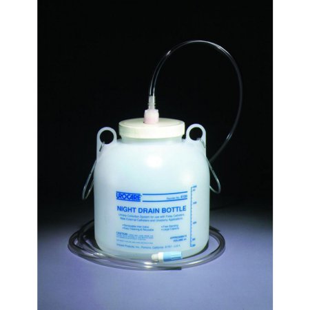 Picture of Urinary Night Drainage System Urocare® Anti-Reflux Valve NonSterile 2000 mL High-Density Polyethylene (HDPE)4100