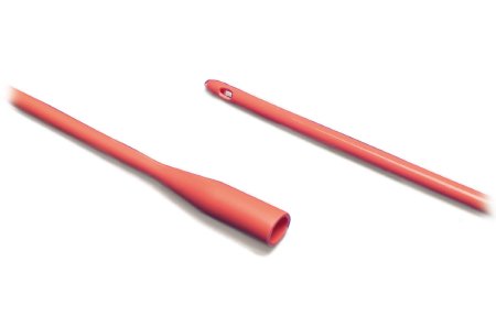 Picture of Urethral Catheter Dover™ Straight Tip Hydrophilic Coated Red Rubber 14 Fr. 12 Inch8414