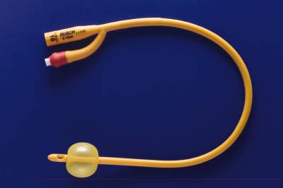 Picture of Foley Catheter Rusch Gold® 2-Way Standard Tip 5 cc Balloon 28 Fr. Silicone Coated Latex180705280