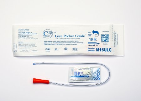 Picture of Urethral Catheter Cure Pocket Cath® Coude Tip Uncoated PVC 16 Fr. 16 InchM16ULC