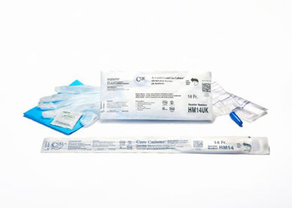 Picture of Intermittentent Catheter Kit Cure Catheter™ U-Shape Straight Tip 14 Fr. Hydrophilic Coated PVCHM14UK