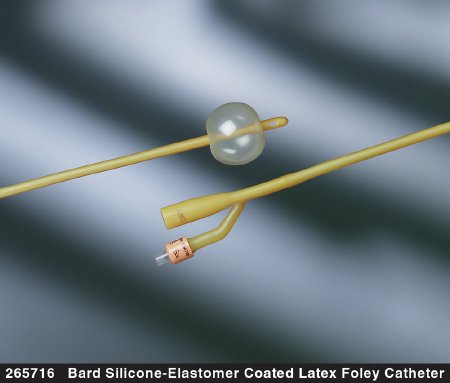 Picture of Foley Catheter Bard® 2-Way Standard Tip 5 cc Balloon 16 Fr. Silicone Coated Latex265716