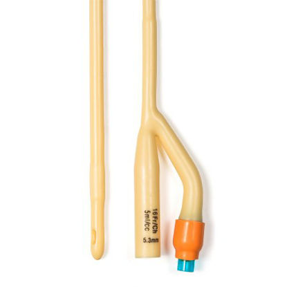 Picture of Foley Catheter 2-Way Standard Tip 5 cc Balloon 16 Fr. Silicone Coated Latex4936