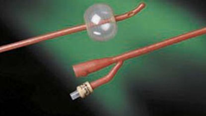 Picture of Foley Catheter Bardex® Lubricath® 2-Way Coude Tip 5 cc Balloon 22 Fr. Hydrophilic Polymer Coated Latex0102L22