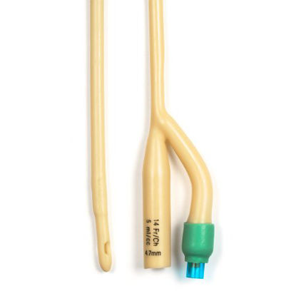 Picture of Foley Catheter 2-Way Standard Tip 5 cc Balloon 14 Fr. Silicone Coated Latex4934