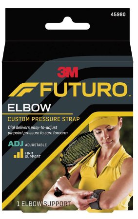Picture of Elbow Support 3M™ Futuro™ One Size Fits Most Hook and Loop Strap Closure Tennis Elbow Strap Left or Right Elbow Black45980ENR