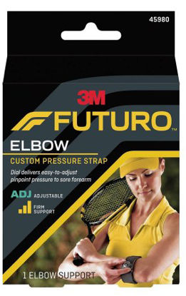 Picture of Elbow Support 3M™ Futuro™ One Size Fits Most Hook and Loop Strap Closure Tennis Elbow Strap Left or Right Elbow Black45980ENR