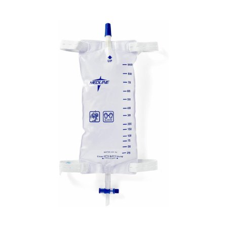 Picture of Urinary Leg Bag Medline® Sterile Fluid Path 1100 mL Vinyl / FlockedDYND12588