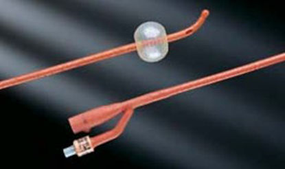 Picture of Foley Catheter Bardex® I.C. 2-Way Coude Tip 5 cc Balloon 16 Fr. Red Rubber0102SI16
