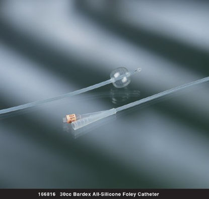 Picture of Foley Catheter Bardex® 2-Way Standard Tip 30 cc Balloon 20 Fr. Silicone166820
