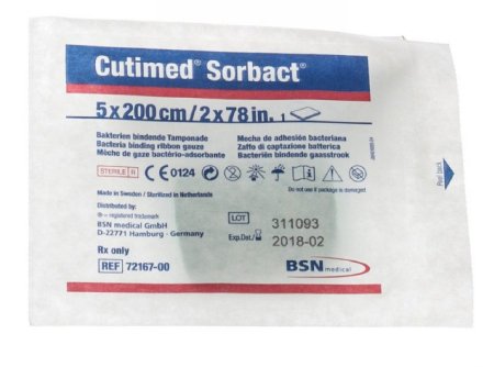 Picture of Impregnated Dressing Cutimed® Sorbact® 2 X 78.7 Inch Gauze Sorbact® Sterile7216705