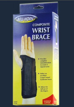 Picture of Wrist Brace Bell-Horn® Composite Aluminum / Foam / Lycra® Right Hand Black Large206L