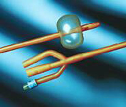 Picture of Foley Catheter Bardex® Lubricath® 3-Way Standard Tip 5 cc Balloon 20 Fr. Hydrophilic Polymer Coated Latex0174L20