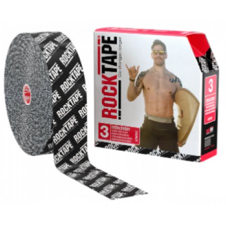 Picture of Kinesiology Tape Rock Tape® Extra Sticky Water Resistant Cotton / Nylon 2 Inch X 35 Yard Black Logo NonSterile081678861