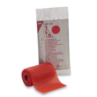 Picture of Cast Tape 3M™ Scotchcast™ Soft Cast 3 Inch X 12 Foot Fiberglass Red82103R