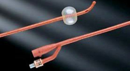 Picture of Foley Catheter Bardex® I.C. 2-Way Coude Tip 5 cc Balloon 22 Fr. Red Rubber0102SI22