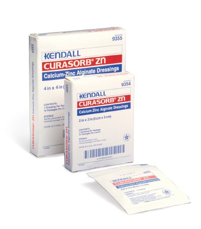 Picture of Zinc Calcium Alginate Dressing Kendall™ 4 X 4 Inch Square Calcium Alginate / Zinc Sterile9355-