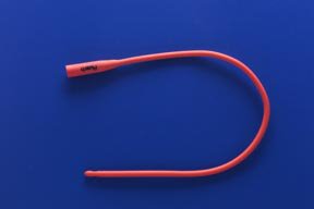 Picture of Urethral Catheter Rüsch® Robinson / Nelaton Tip Red Rubber 24 Fr. 16 Inch351024