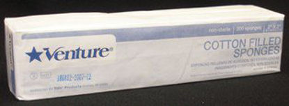 Picture of Cotton Filled Gauze Sponge Venture™ Cotton Filled Gauze 8-Ply 2 X 2 Inch Square NonSterile919000