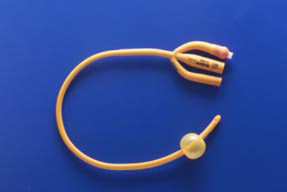 Picture of Foley Catheter Rusch Gold® 3-Way Standard Tip 5 cc Balloon 24 Fr. Silicone Coated Latex183405240