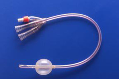 Picture of Foley Catheter Soft Simplastic® 3-Way Couvelaire Tip 30 cc Balloon 24 Fr. PVC664130-000240