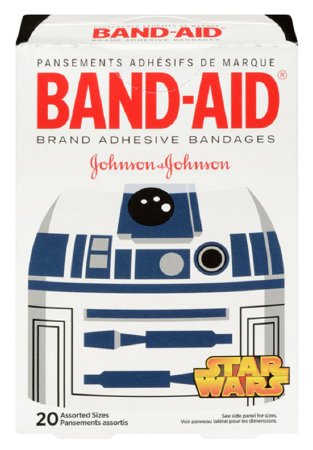 Picture of Adhesive Strip Band-Aid® 5/8 X 2-1/4 Inch / 3/4 X 3 Inch Plastic Rectangle / Spot Kid Design (Star Wars) Sterile10381371162861