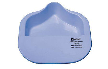 Picture of Conventional Bedpan Alimed® Lower Profile Blue 2 Quart / 1893 mL711707