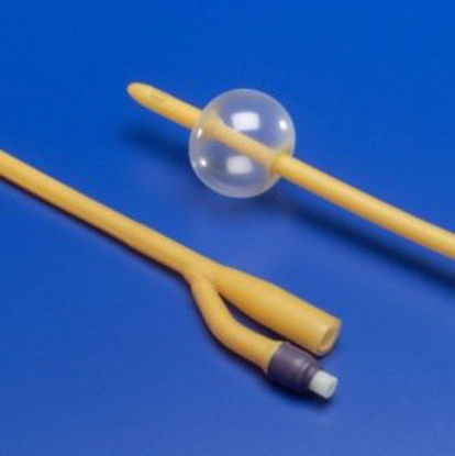 Picture of Foley Catheter Kenguard™ 2-Way Standard Tip 30 cc Balloon 14 Fr. Silicone Oil Coated Latex8887624149