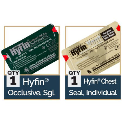 Picture of Chest Seal USMC HyFin® 1 X 6 X 6 Inch 2 per Pack Pouch Sterile85-1045