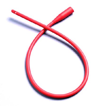 Picture of Urethral Catheter Rüsch® Robinson / Nelaton Tip Red Rubber 28 Fr. 16 Inch351028