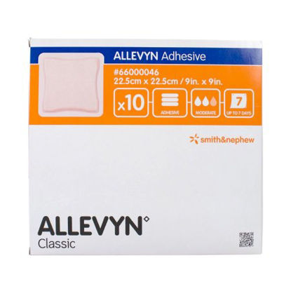 Picture of Foam Dressing Allevyn Adhesive 9 X 9 Inch Square Adhesive with Border Sterile66000046