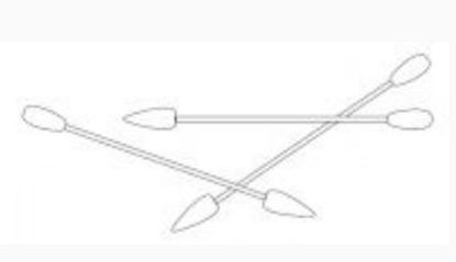 Picture of Double Ended Surgical Swabstick Visitec® Visiswab™ Cotton 3 Inch Length 10 Count Pouch581069