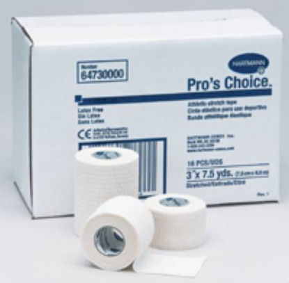Picture of Athletic Tape Pro's Choice® Adhesive Stretch Cotton / Polyester 1-1/2 Inch X 7-1/2 Yard White NonSterile64710000