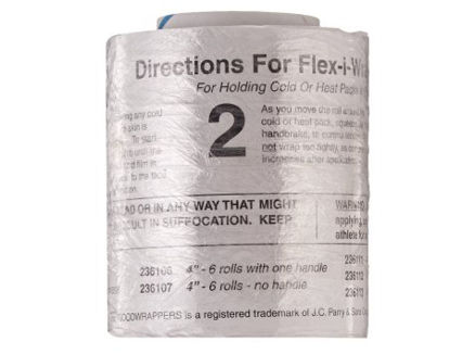 Picture of Plastic Film Wrap Flex-I-Wrap™ 4 Inch X 650 Foot Standard Compression Self-adherent Closure Clear NonSterile236107