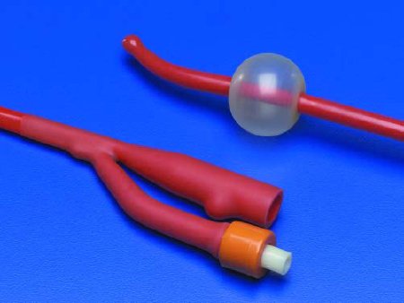 Picture of Foley Catheter Ultramer™ 2-Way Coude Tip 5 cc Balloon 16 Fr. Hydrogel Coated Red Rubber1516C