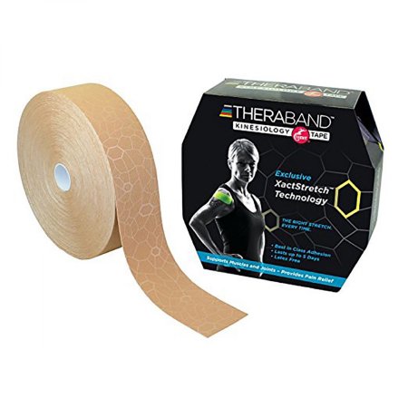 Picture of Kinesiology Tape Theraband™ Water Resistant Cotton / Spandex 2 Inch X 34 Yard Beige NonSterile081664184