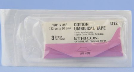 Picture of Umbilical Tape Ethicon® Cotton 1/8 X 36 Inch White SterileU12T