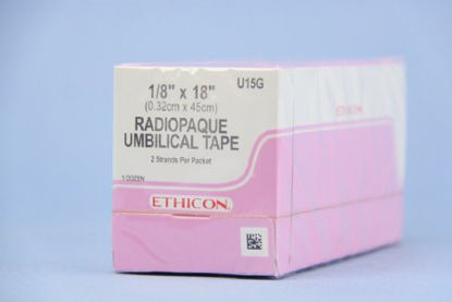 Picture of Umbilical Tape Ethicon® Radiopaque Cotton 1/8 X 18 Inch White SterileU15G