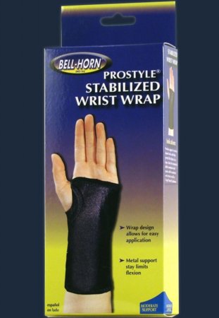 Picture of Wrist Brace Bell-Horn® ProStyle® Wrap Neoprene / Terry Cloth Left Hand Black One Size Fits Most314LT