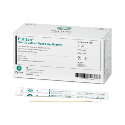Picture of Swabstick Puritan® Cotton Tip Wood Shaft 6 Inch Sterile 1 per Pack10805-154