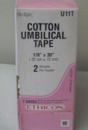 Picture of Umbilical Tape Ethicon® Cotton 1/8 X 30 Inch White SterileU11T