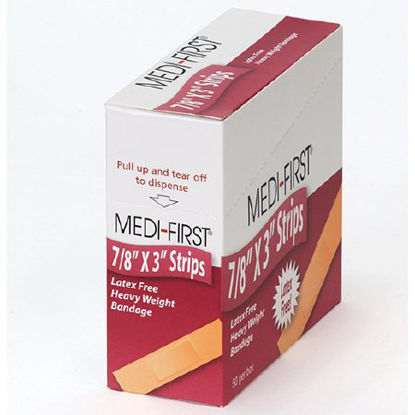 Picture of Adhesive Strip Medi-First® 7/8 X 3 Inch Fabric Rectangle Tan Sterile61450