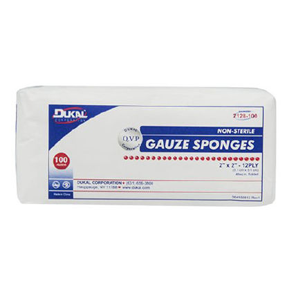 Picture of Gauze Sponge Dukal™ Cotton 12-Ply 2 X 2 Inch Square NonSterile2128-100