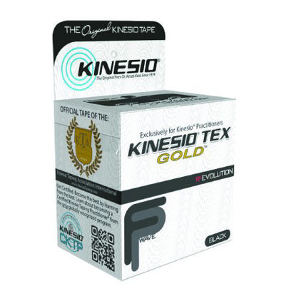 Picture of Kinesiology Tape Kinesio® Tex Gold™ FP Water Resistant Cotton 2 Inch X 5-1/2 Yard Black NonSterile24-4873-6