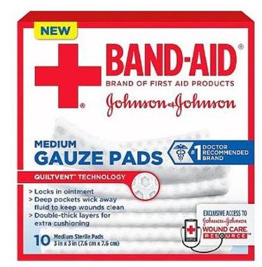 Picture of Gauze Sponge Band-Aid® Gauze 3 X 3 Inch Square Sterile00381371165704