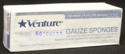 Picture of Gauze Sponge Venture™ Gauze 12-Ply 3 X 3 Inch Square NonSterile908293